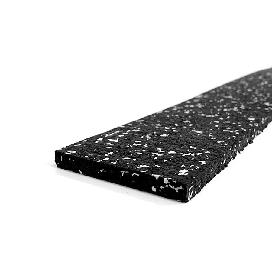 Černo-šedá gumová soklová podlahová lišta FLOMA SF1100 IceFlo - délka 200 cm, šířka 7 cm, tloušťka 0,8 cm