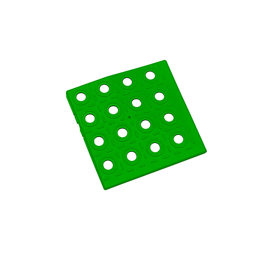 Zelený plastový roh AT-HRD, AvaTile - délka 13,7 cm, šířka 13,7 cm a výška 1,6 cm 