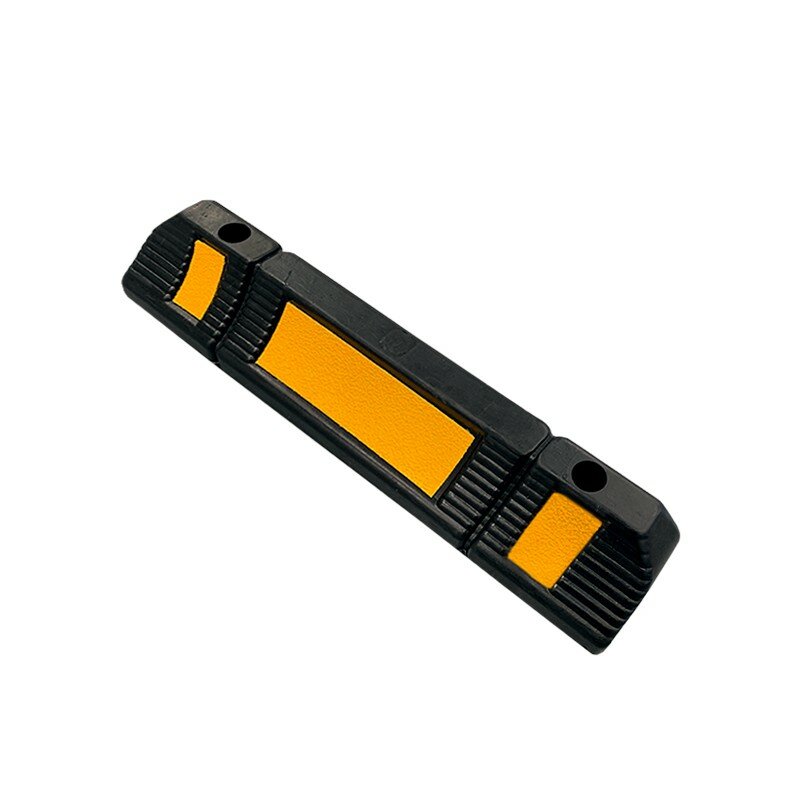 Černo-oranžový gumový parkovací doraz (sada) - délka 60 cm, šířka 11,5 cm, výška 10 cm