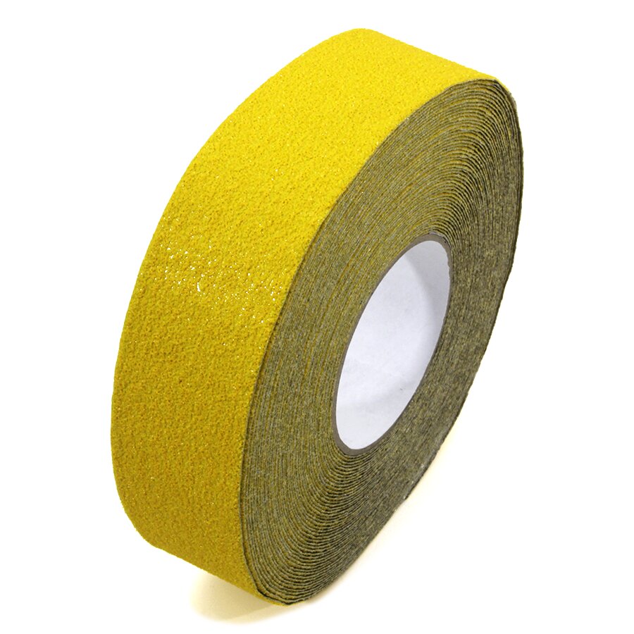 Žlutá korundová protiskluzová páska pro nerovné povrchy FLOMA Conformable - 18,3