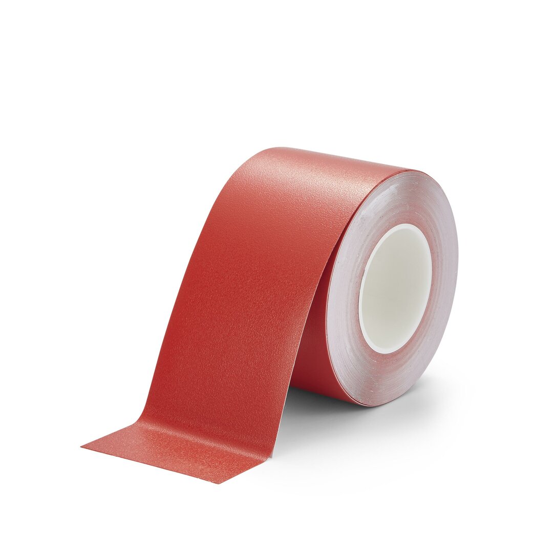 Červená plastová voděodolná protiskluzová páska FLOMA Resilient Standard - 18,3
