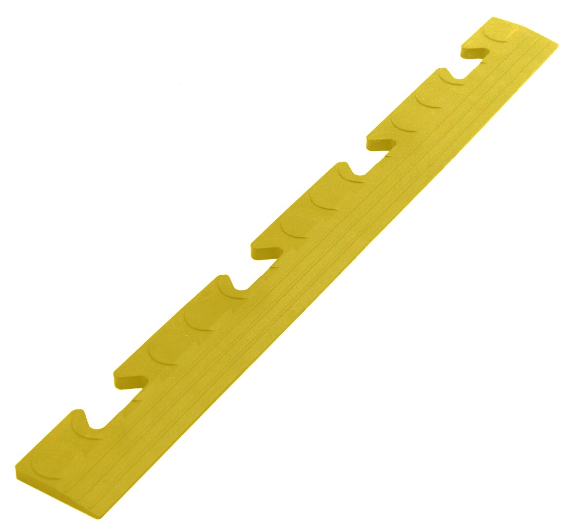 Žlutý PVC vinylový nájezd "samice" pro dlaždice Tenax (bubbles) - délka 48 cm, šířka 5,1 cm, výška 0,8 cm