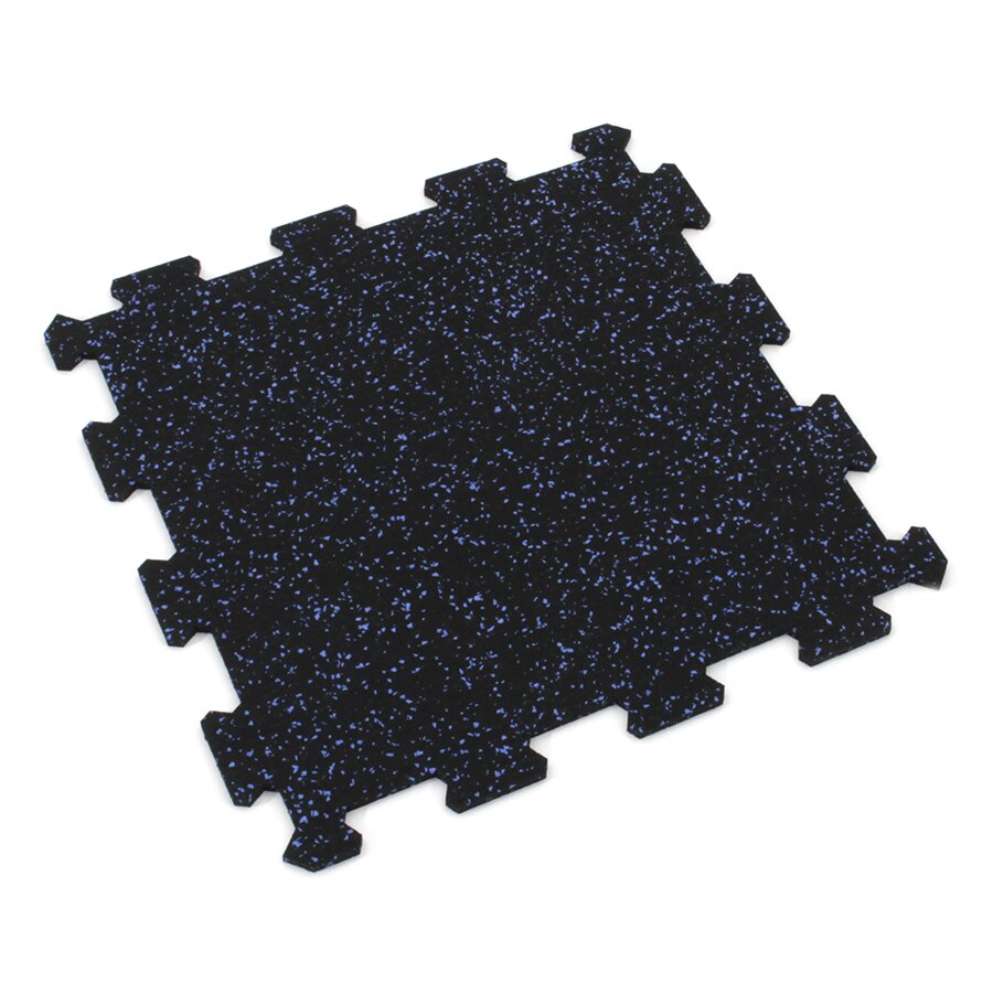 Černo-modrá gumová modulová puzzle dlažba (střed) FLOMA FitFlo SF1050 - 50 x 50