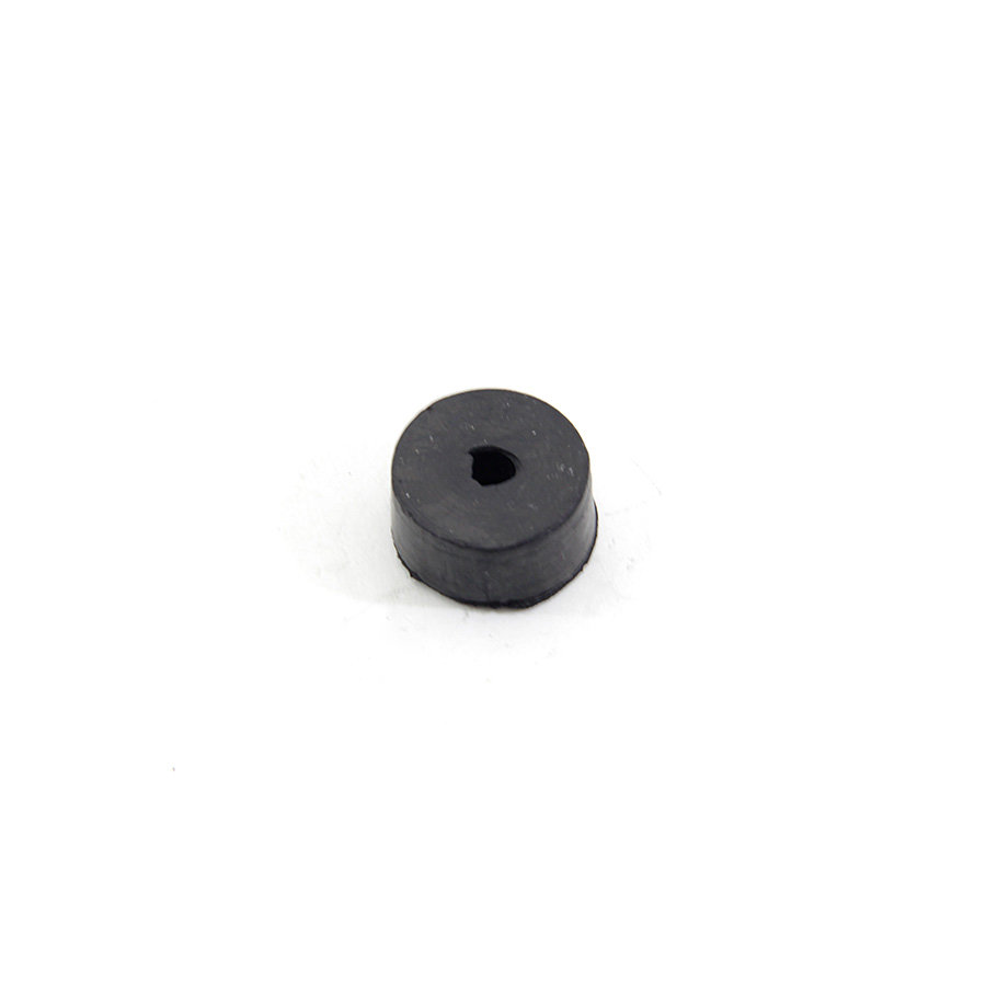 Černý gumový válcový doraz s dírou pro šroub FLOMA - průměr 2 cm x 1 cm