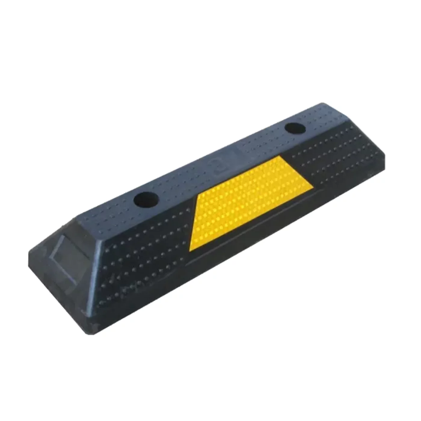 Černo-žlutý gumový parkovací doraz FLOMA WS29 - 54 x 15 x 10 cm