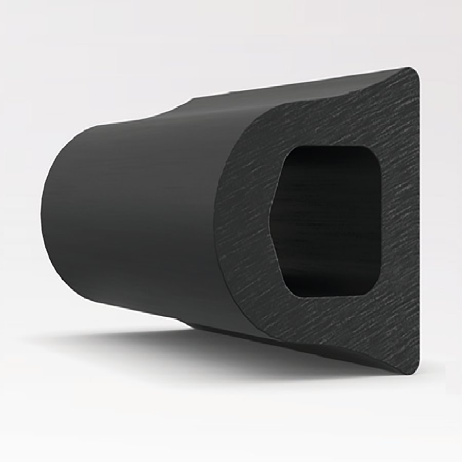 Pryžový nárazový ochranný pás (svodidlo) FLOXO - délka 300 cm, výška 10 cm a tloušťka 9 cm 
