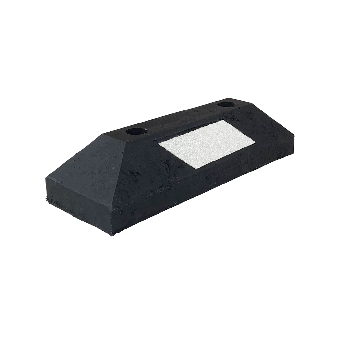 Černo-bílý plastový reflexní parkovací doraz FLOMA PS-01 - 44 x 15 x 10,5 cm