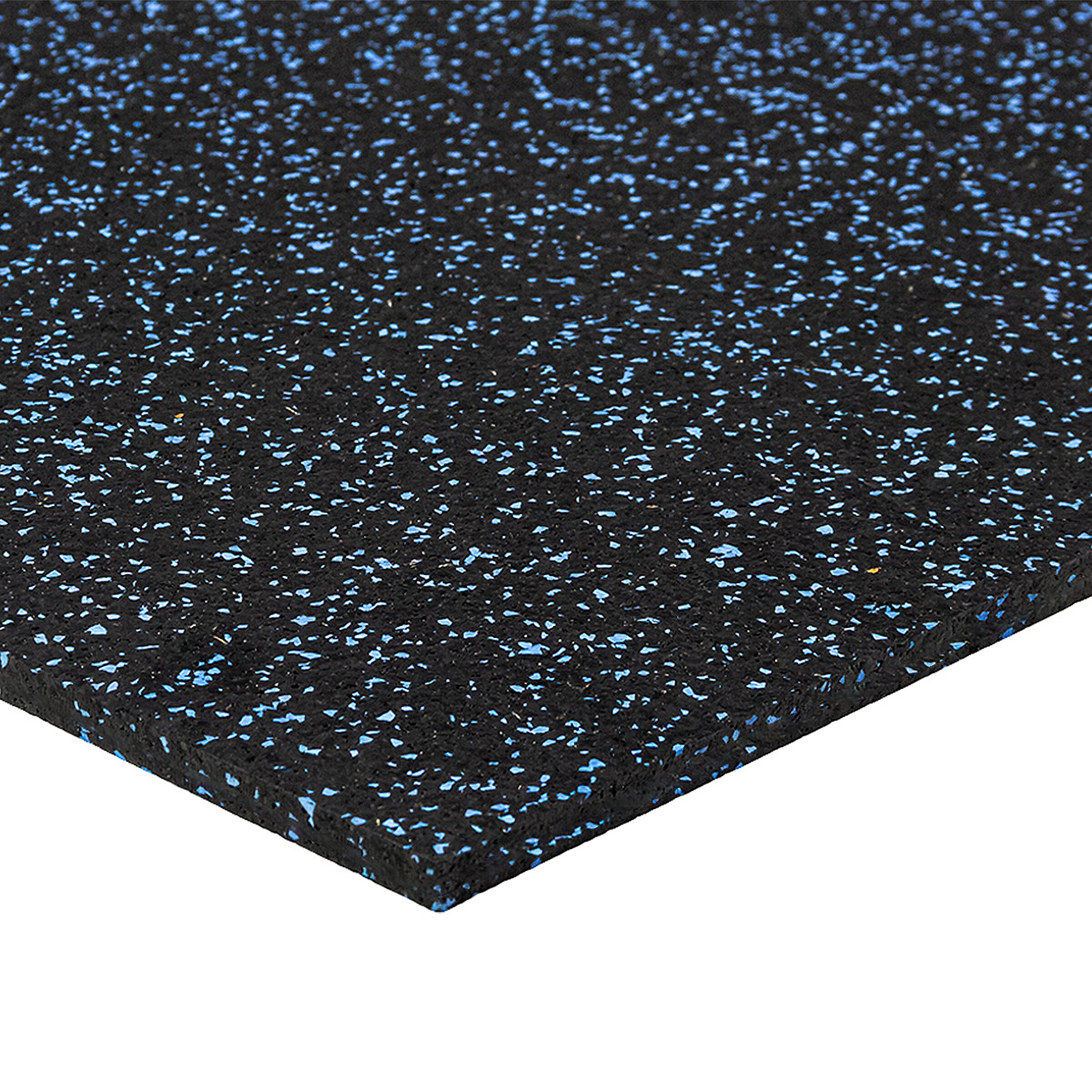 Černo-modrá podlahová guma (puzzle - roh) FLOMA FitFlo SF1050 - délka 100 cm, šířka 100 cm, výška 1 cm