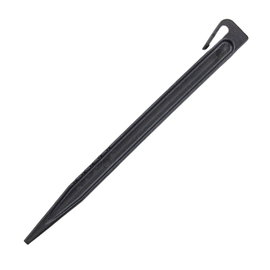 Černý plastový kotvící hřeb - 26,5 cm - 12 ks