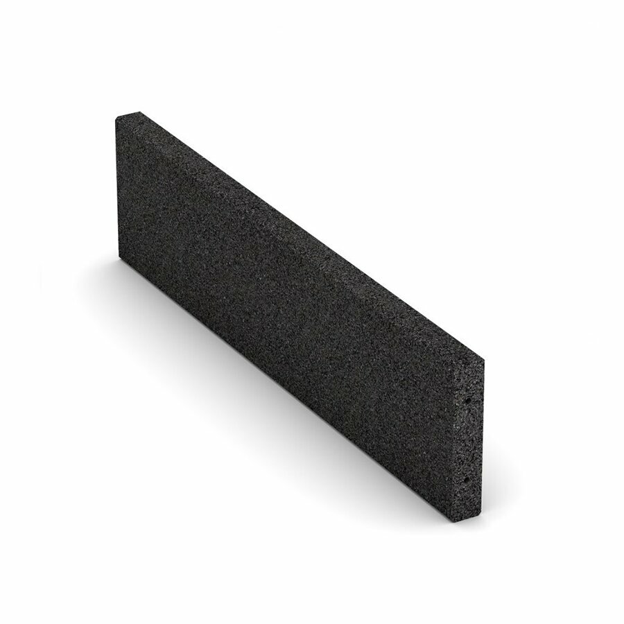 Černý gumový dopadový obrubník FLOMA - 100 x 5 x 25 cm