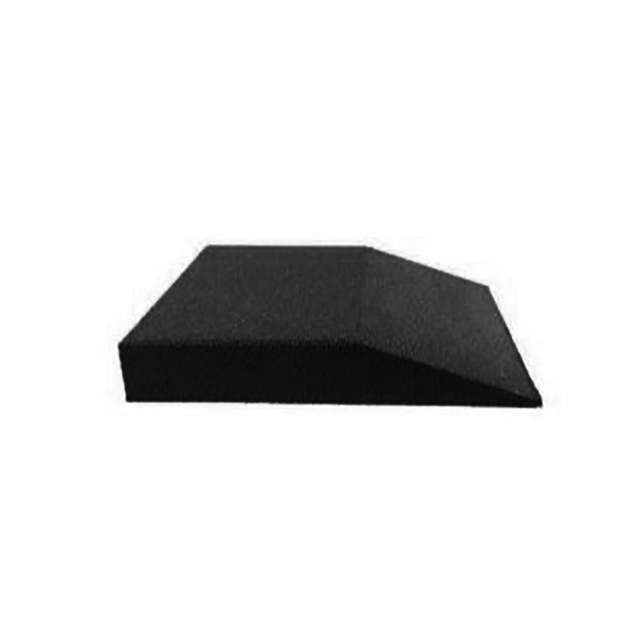Černá gumová krajová dopadová dlaždice (V100/R00) FLOMA - délka 50 cm, šířka 50 cm a výška 10 cm 