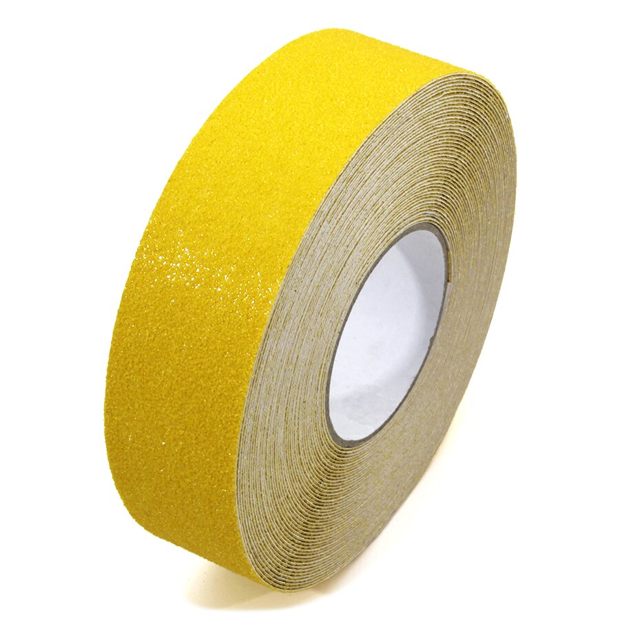 Žlutá korundová protiskluzová páska FLOMA Super - 18,3 x 5 cm tloušťka 1 mm