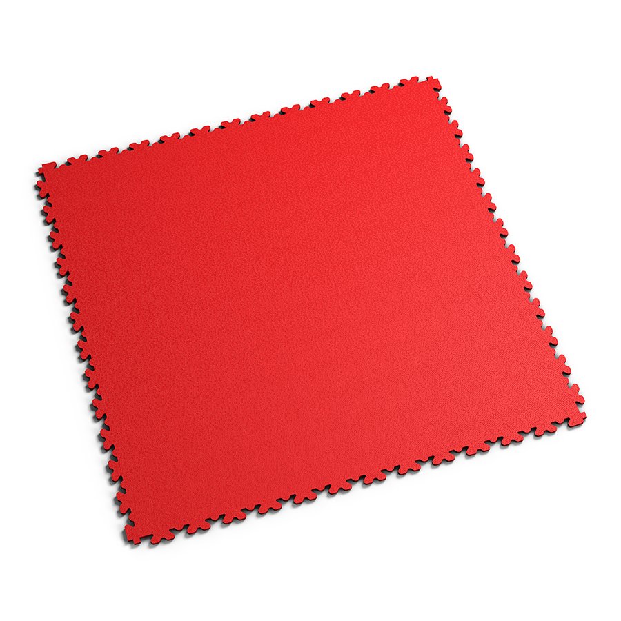 Červená PVC vinylová zátěžová dlažba Fortelock XL (hadí kůže) - délka 65,3 cm, šířka 65,3 cm, výška 0,4 cm