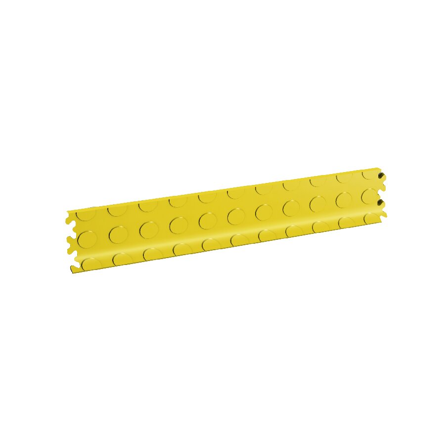Žlutá PVC vinylová soklová podlahová lišta Fortelock Industry (penízky) - délka 51 cm, šířka 10 cm, tloušťka 0,7 cm