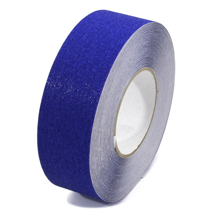 Modrá korundová protiskluzová páska FLOMA Standard - 18,3 x 5 cm tloušťka 0,7 mm