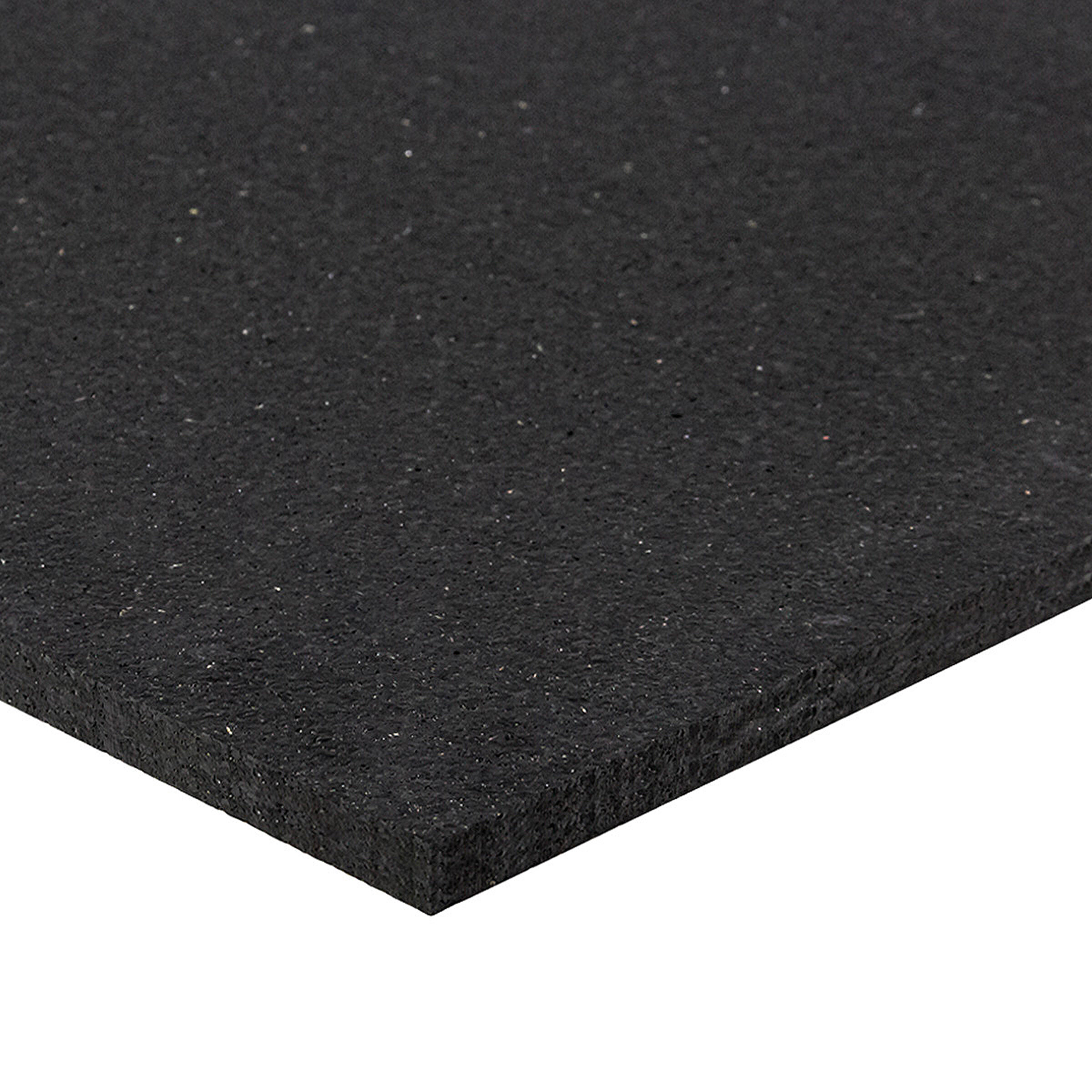 Černá podlahová guma (puzzle - roh) FLOMA FitFlo SF1050 - délka 50 cm, šířka 50 cm, výška 1,6 cm