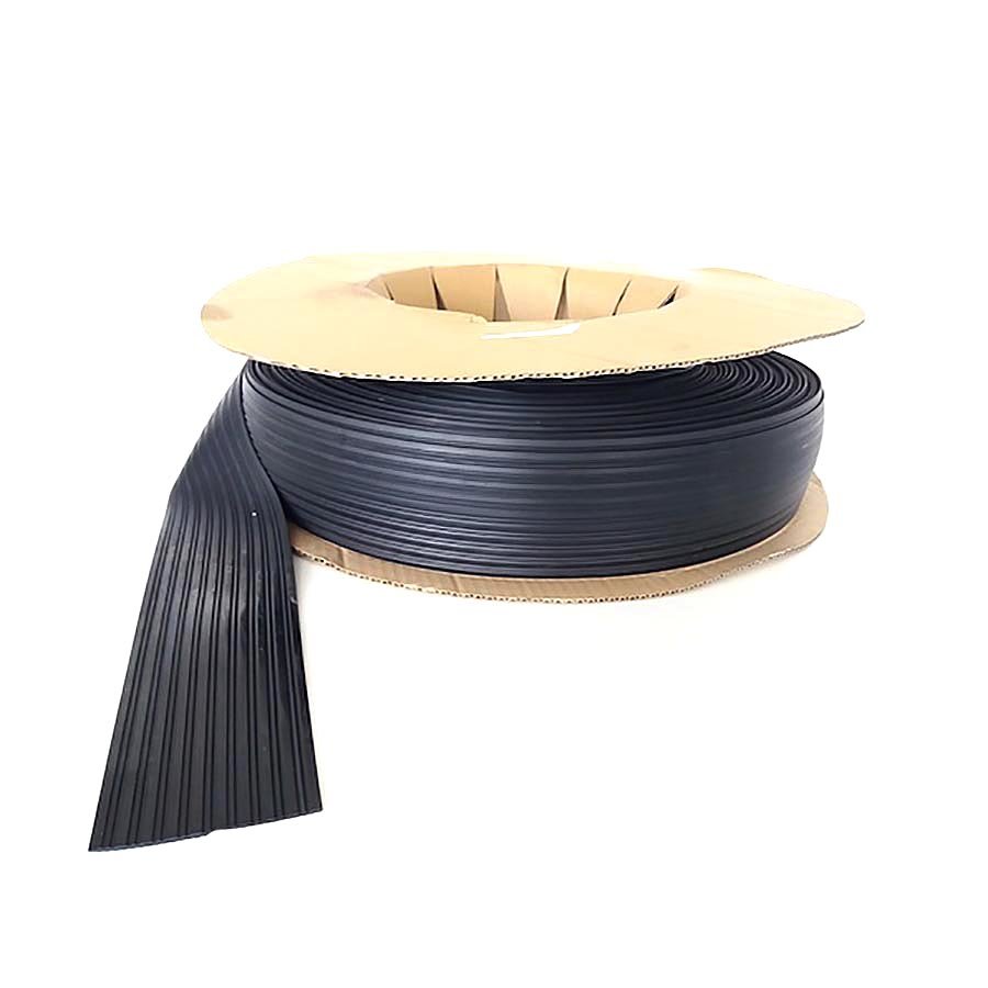 Černá gumová protiskluzová ochranná podložka (pás) pro přepravu zboží FLOMA - 60 m x 10 cm x 3 mm