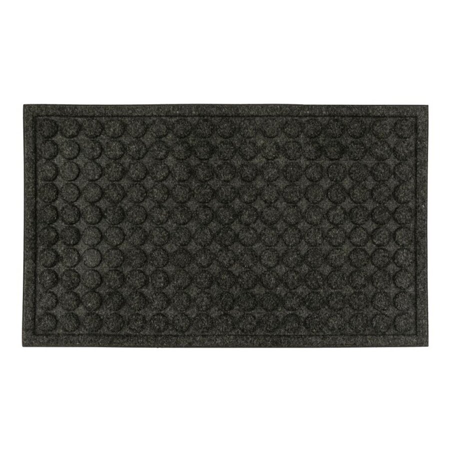 Antracitová textilní gumová čistící vstupní rohož FLOMA Rounds - 50 x 80 x 1,1 c