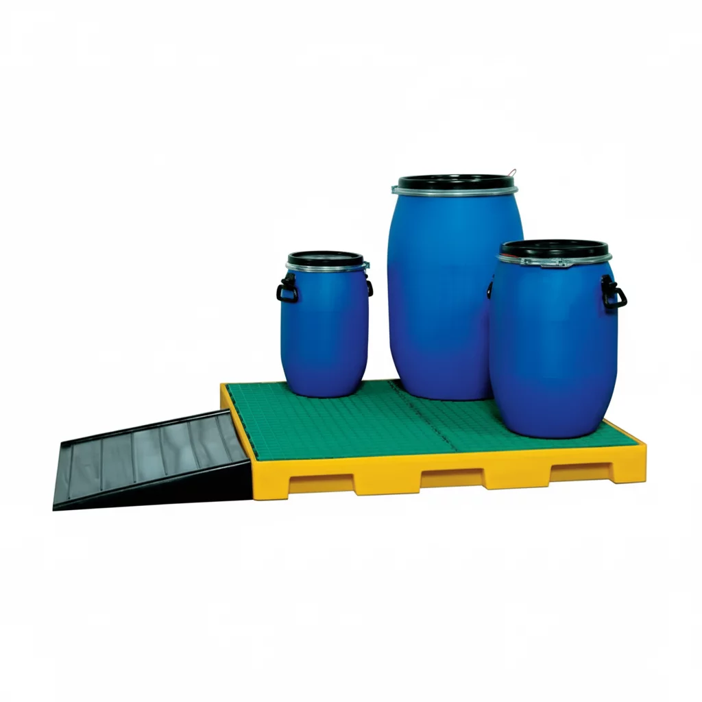 Plastová záchytná jímka s roštem - objem 120 l - 124,5 x 124,5 x 11,5 cm