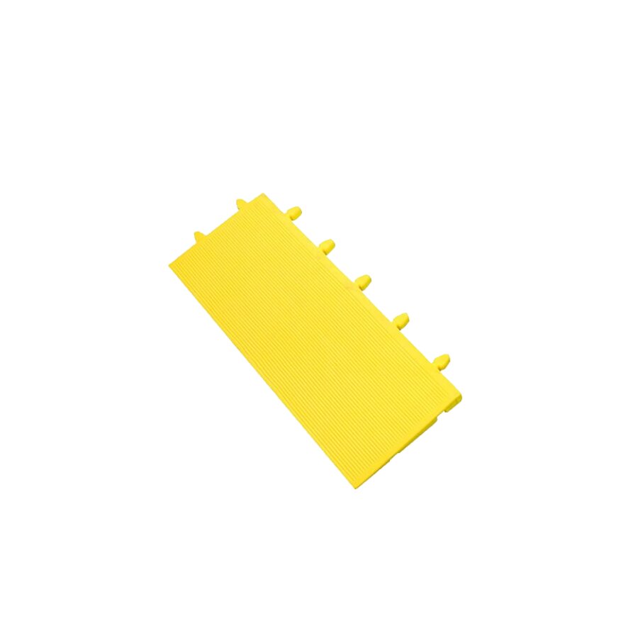 Žlutá gumová náběhová hrana "samec" pro rohože Tough - 48 x 18 x 2 cm