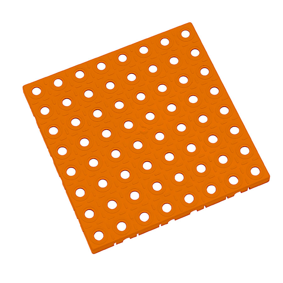 Oranžová plastová modulární dlaždice AT-HRD, AvaTile - délka 25 cm, šířka 25 cm a výška 1,6 cm 