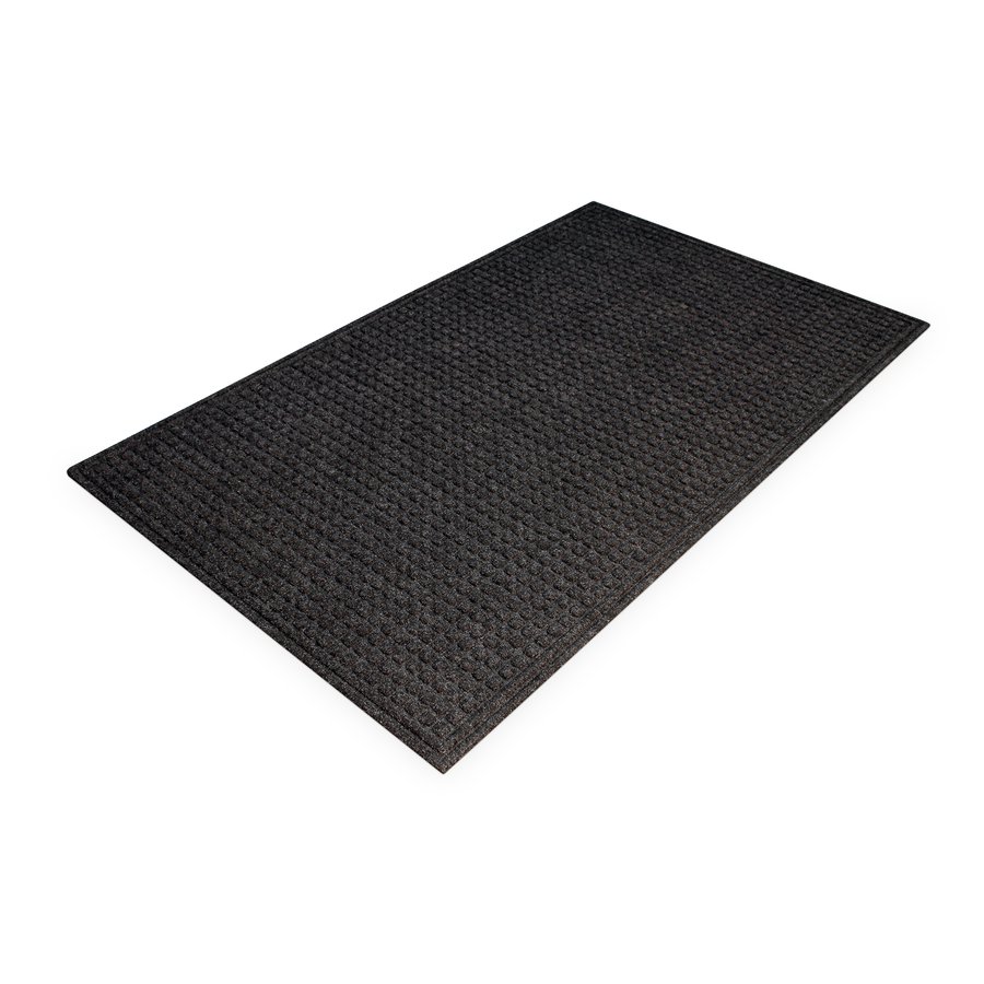 Černá plastová vstupní rohož - délka 120 cm, šířka 180 cm, výška 1 cm