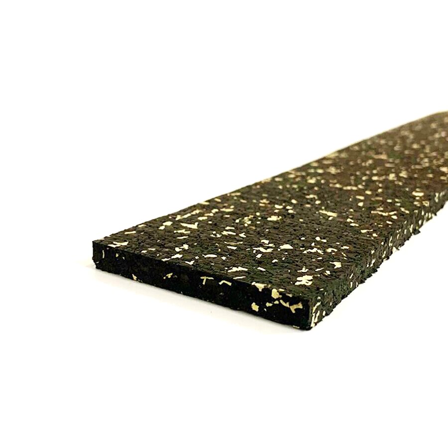 Černo-žlutá gumová soklová podlahová lišta FLOMA IceFlo SF1100 - 200 x 7 cm a tl