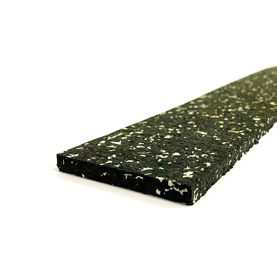 Černo-zelená gumová soklová podlahová lišta FLOMA IceFlo SF1100 - délka 200 cm, šířka 7 cm, tloušťka 0,8 cm