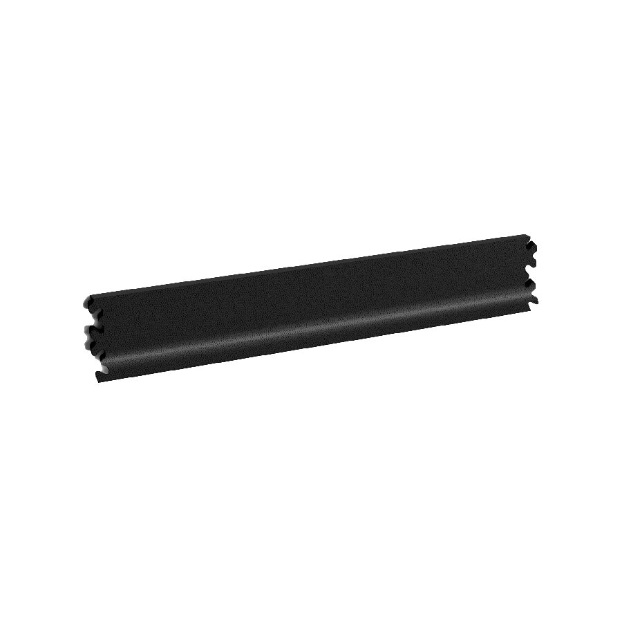 Černá PVC vinylová soklová podlahová lišta Fortelock Industry (kůže) - délka 51 cm, šířka 10 cm, tloušťka 0,7 cm