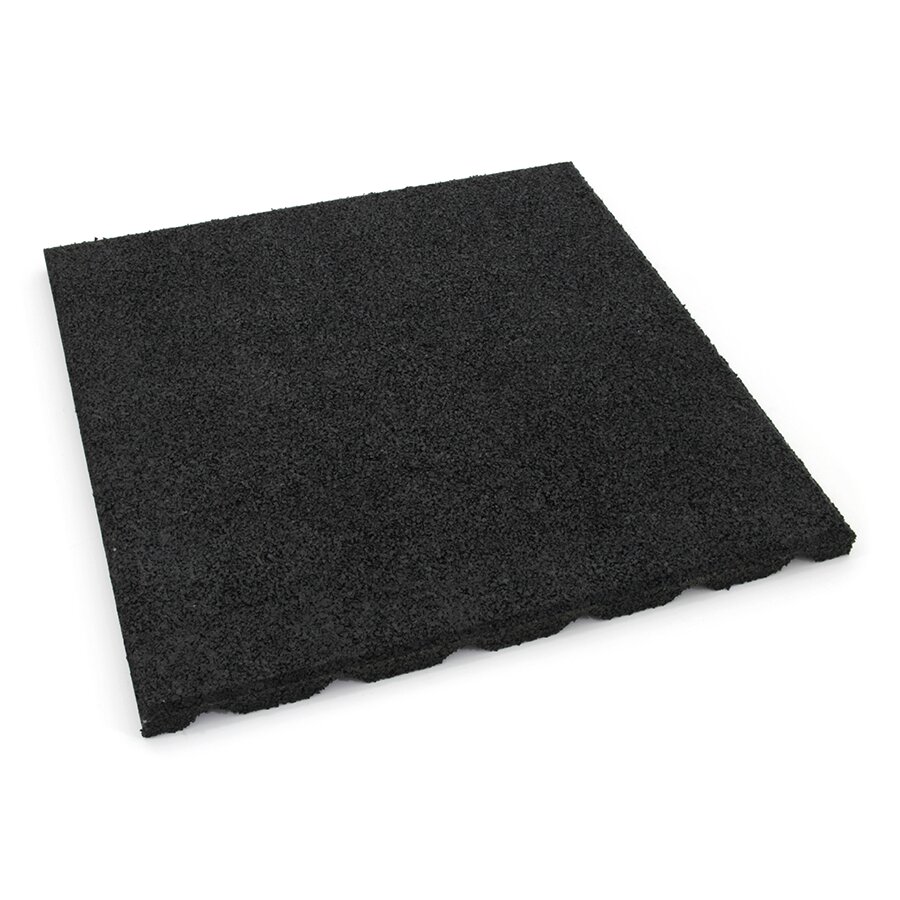 Černá gumová dlažba V45/R30 FLOMA SportFlo S800 - 50 x 50 x 4,5 cm