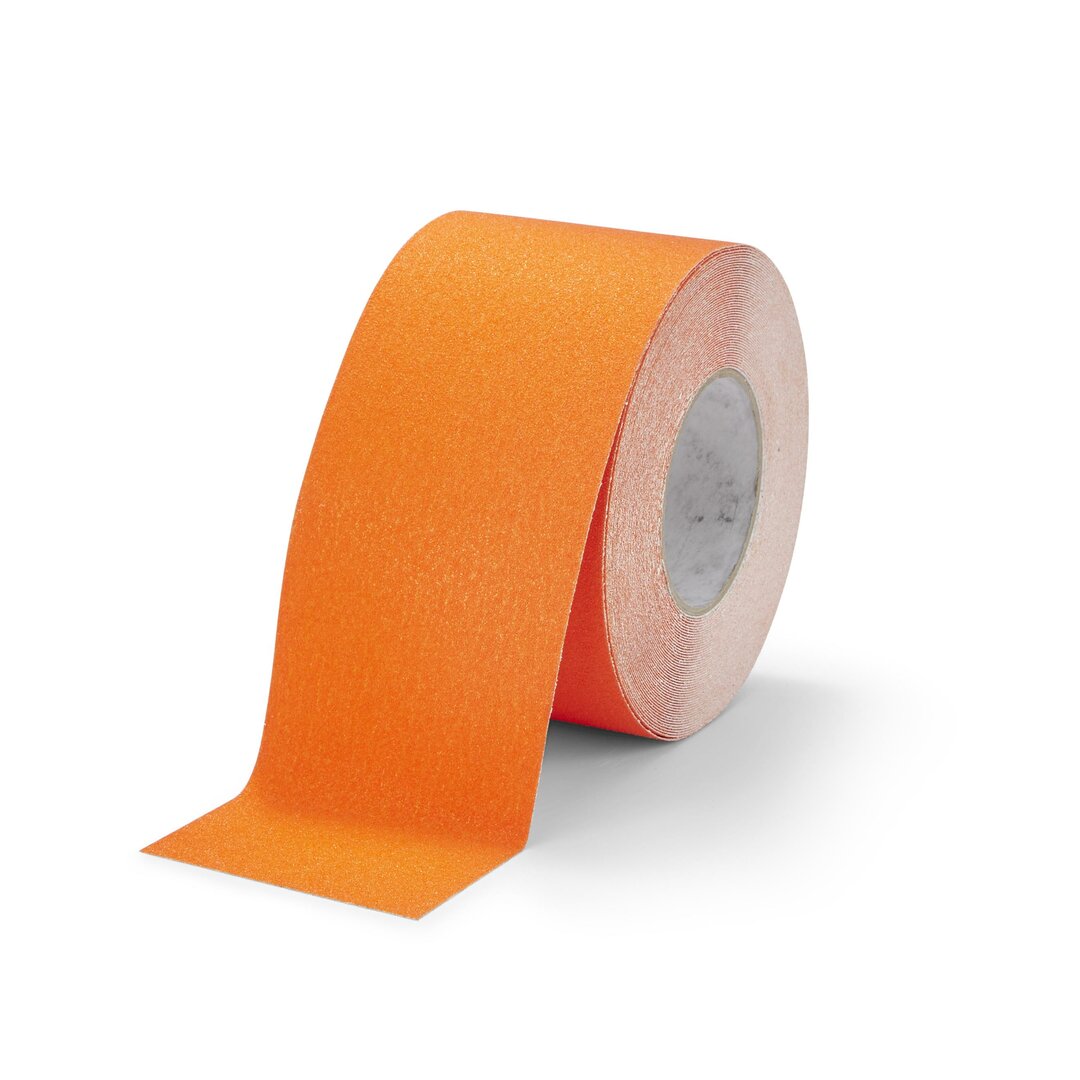 Oranžová korundová protiskluzová páska FLOMA Standard - 18,3 x 10 cm tloušťka 0,