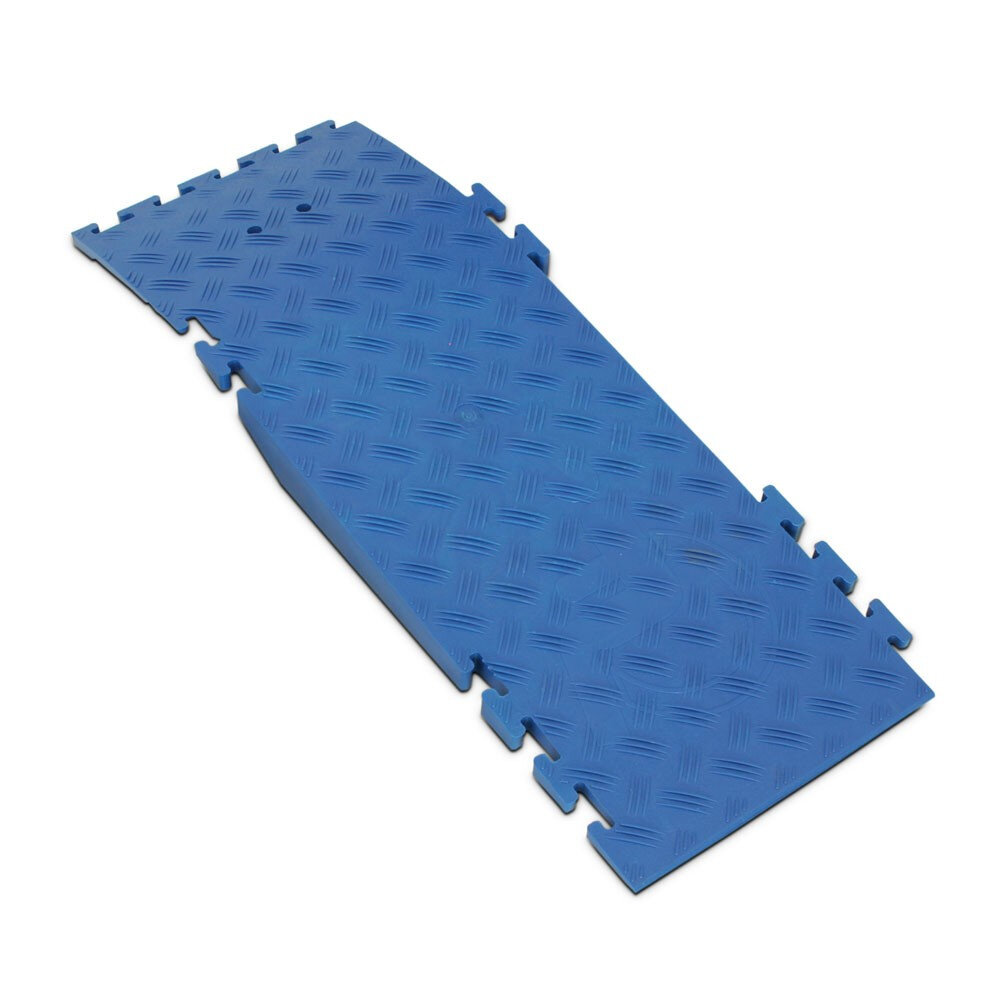 Modrá plastová nájezdová rampa DEFENDER RAMP LINE - délka 80 cm, šířka 25 cm