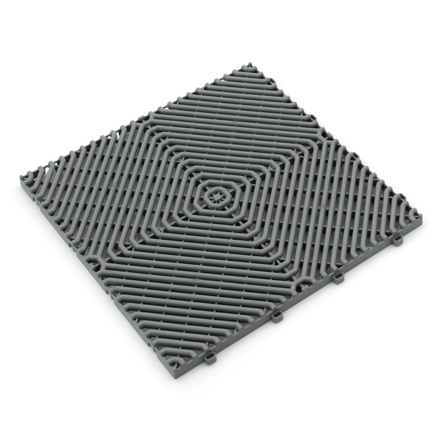 Šedá plastová terasová dlažba Linea Rombo - délka 38,3 cm, šířka 38,3 cm, výška 1,7 cm