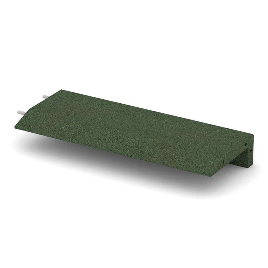 Zelený gumový kryt obrubníku - délka 100 cm, šířka 40 cm, výška 15 cm