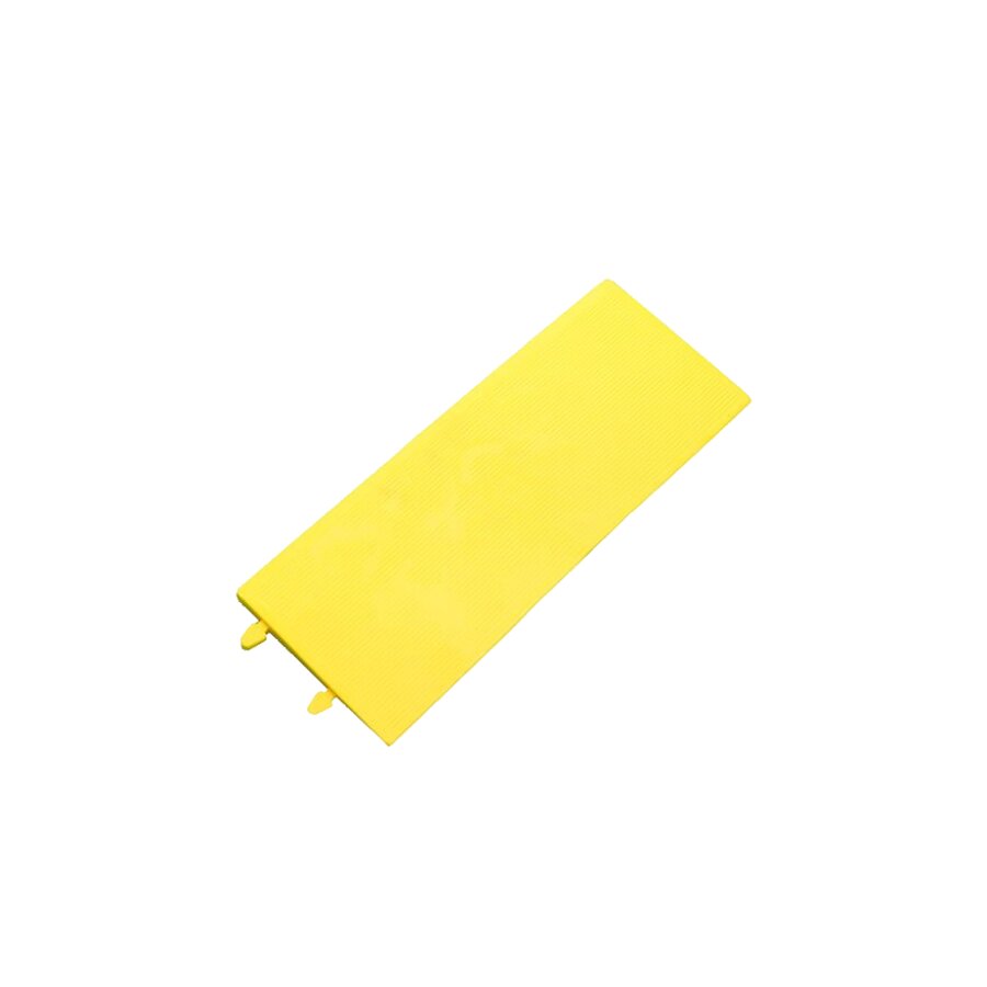 Žlutá gumová náběhová hrana "samice" pro rohože Tough - délka 48 cm, šířka 18 cm, výška 2 cm