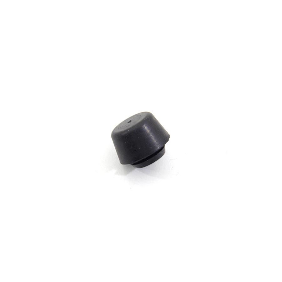 Černý gumový doraz nástrčný do díry FLOMA - průměr 1,9 cm x 1,1 cm a výška krku 