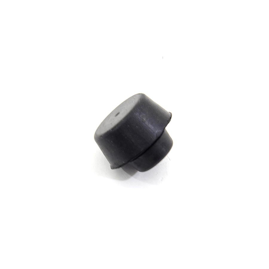 Černý pryžový doraz nástrčný do díry FLOXO - průměr 2,8 cm, výška 1,3 cm a výška krku 0,2 cm 