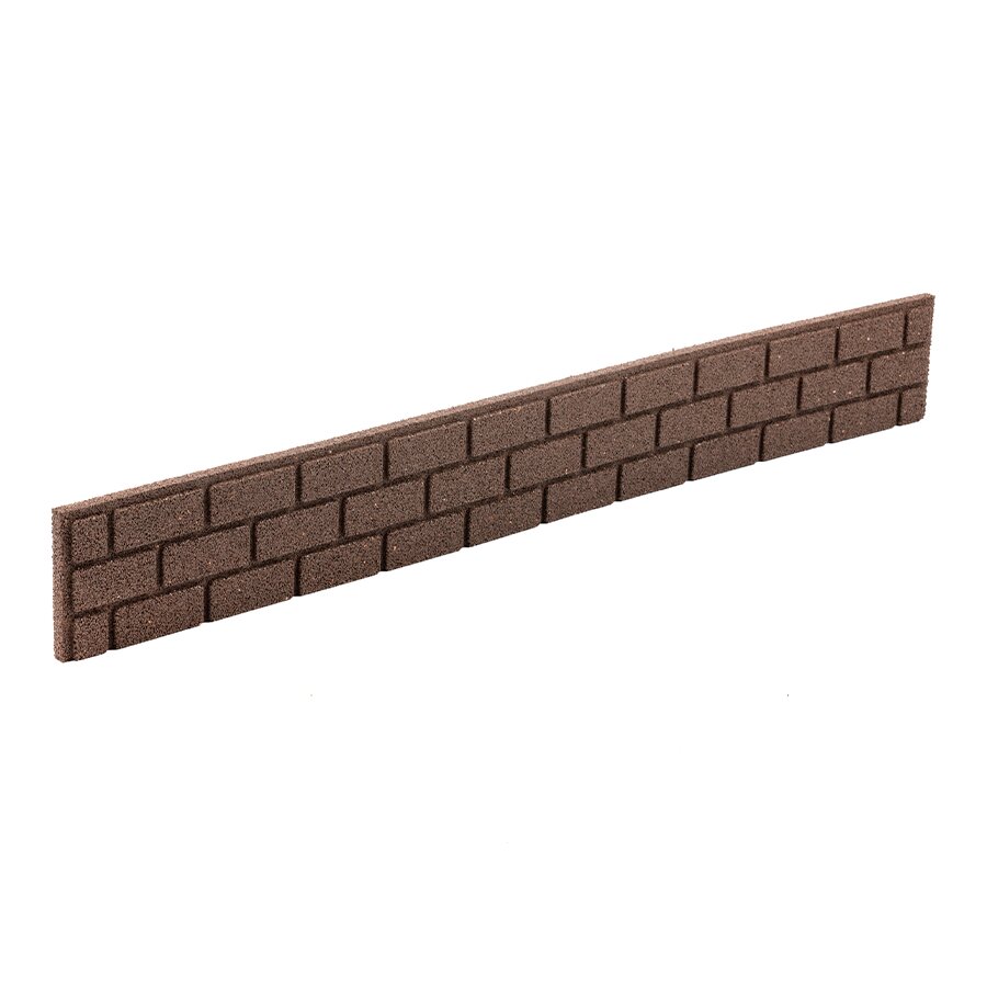 Hnědý gumový zahradní obrubník FLOMA Bricks - 120 x 2 x 15 cm