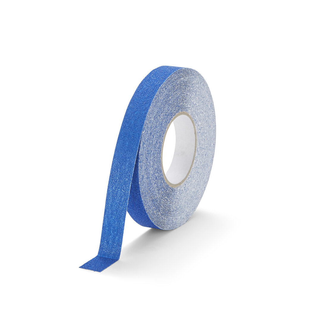 Modrá korundová voděodolná protiskluzová páska FLOMA Marine - délka 18,3 m, šířka 2,5 cm, tloušťka 1 mm