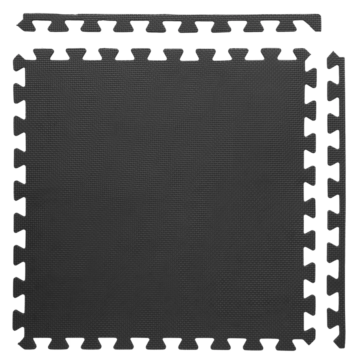 Černá pěnová puzzle podložka (4 ks) ONE FITNESS - 122 x 122 x 1 cm