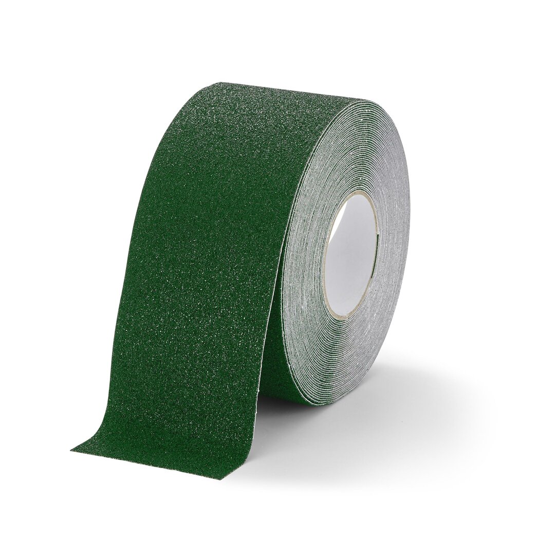 Zelená korundová protiskluzová páska FLOMA Super - délka 18,3 m, šířka 10 cm, tloušťka 1 mm