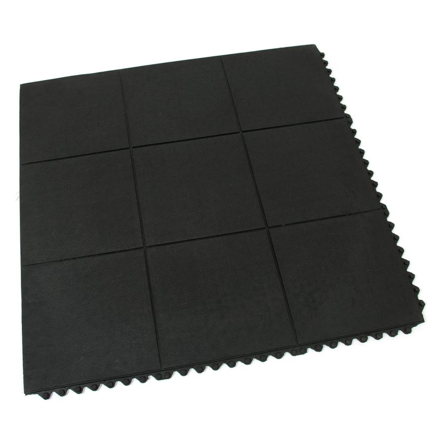 Gumová modulární protiúnavová rohož Solid Top Tile, FLOMA - délka 91 cm, šířka 91 cm a výška 1,4 cm 