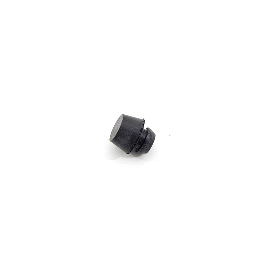 Černý gumový doraz nástrčný do díry FLOMA - průměr 1,4 cm x 0,8 cm a výška krku 0,25 cm