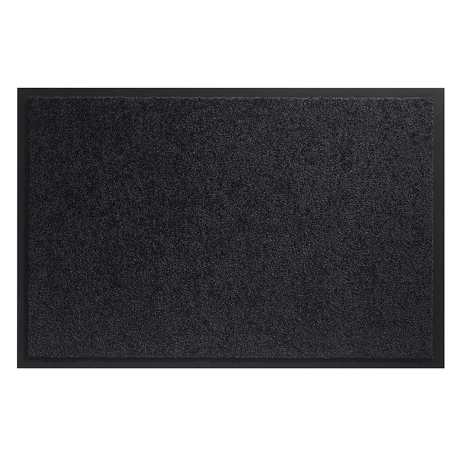 Černá pratelná vstupní rohož FLOMA Twister - délka 60 cm, šířka 90 cm, výška 0,8 cm