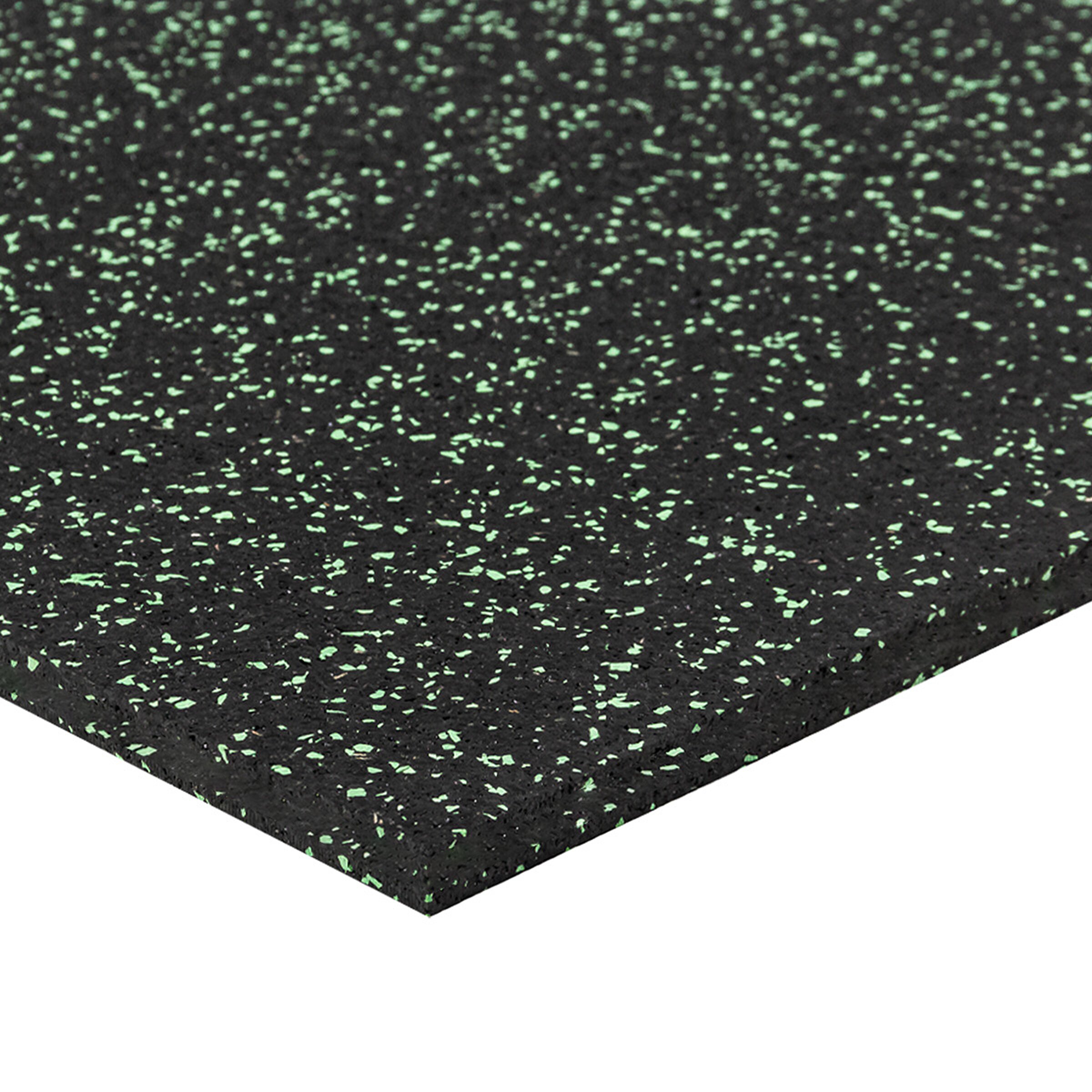 Černo-zelená gumová modulová puzzle dlažba (roh) FLOMA FitFlo SF1050 - délka 100 cm, šířka 100 cm, výška 1,6 cm