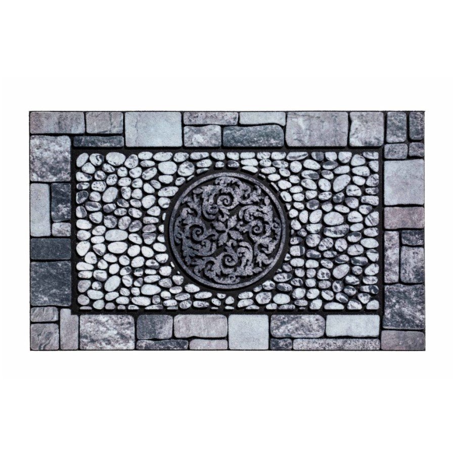 Venkovní vstupní čistící rohož Residence, Ornament, FLOMA - délka 45 cm, šířka 75 cm a výška 0,9 cm 