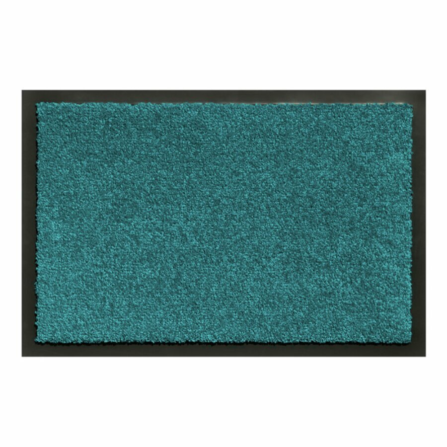 Světle modrá vnitřní čistící vstupní rohož FLOMA Future - 60 x 80 x 0,5 cm