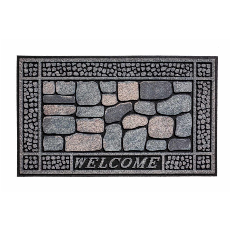 Venkovní čistící vstupní rohož FLOMA Residence Stones Welcome - délka 45 cm, šíř