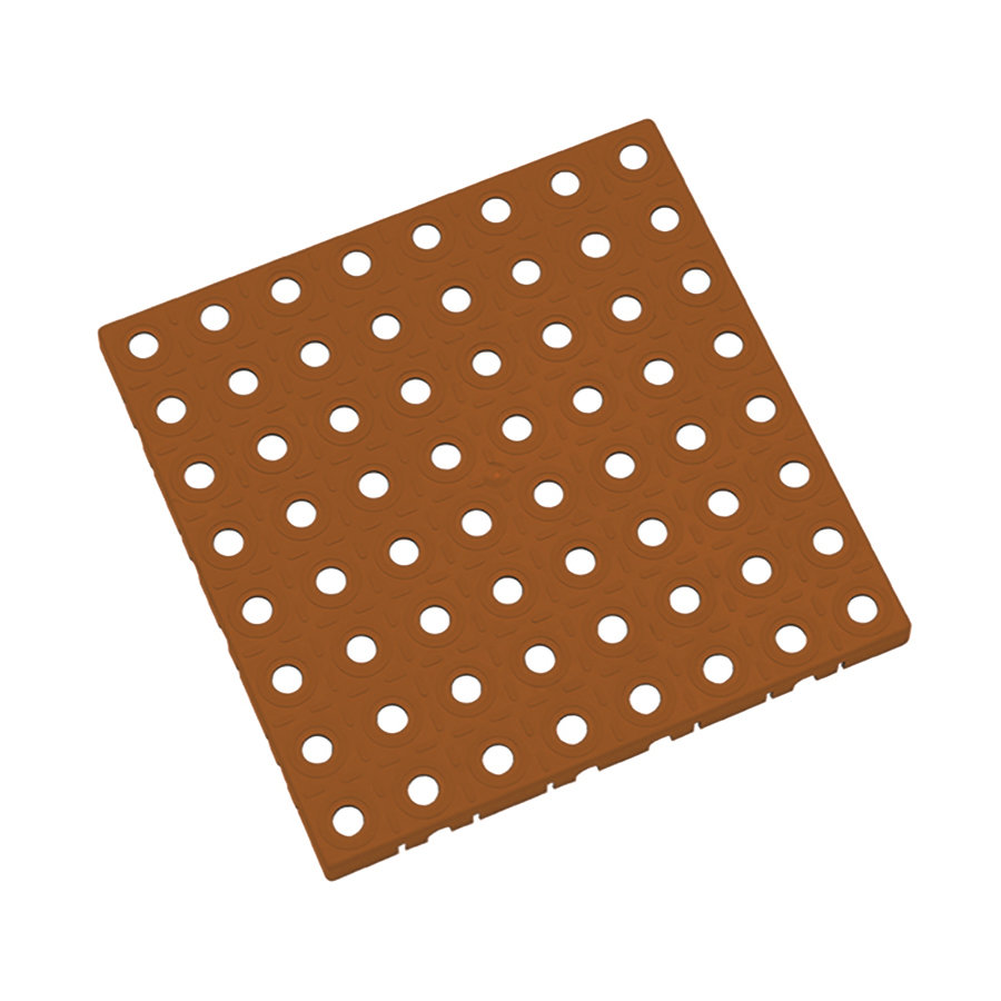 Hnědá plastová modulární dlaždice AT-HRD, AvaTile - délka 25 cm, šířka 25 cm a výška 1,6 cm 