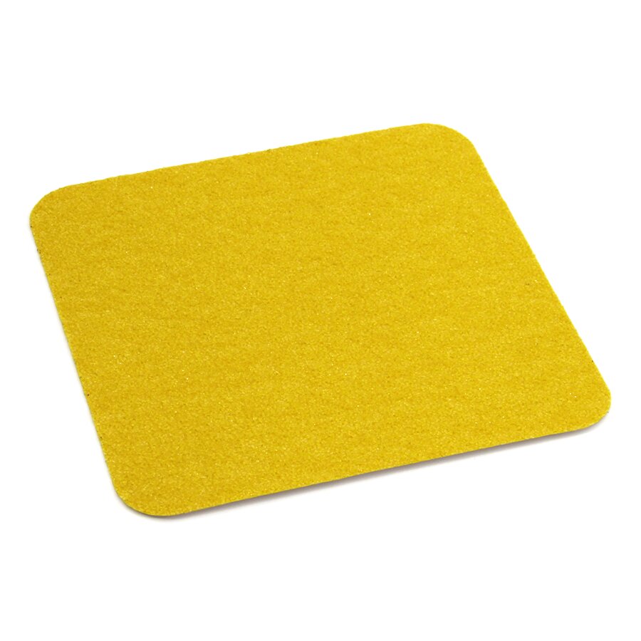 Žlutá korundová protiskluzová páska (dlaždice) FLOMA Super - 14 x 14 cm tloušťka